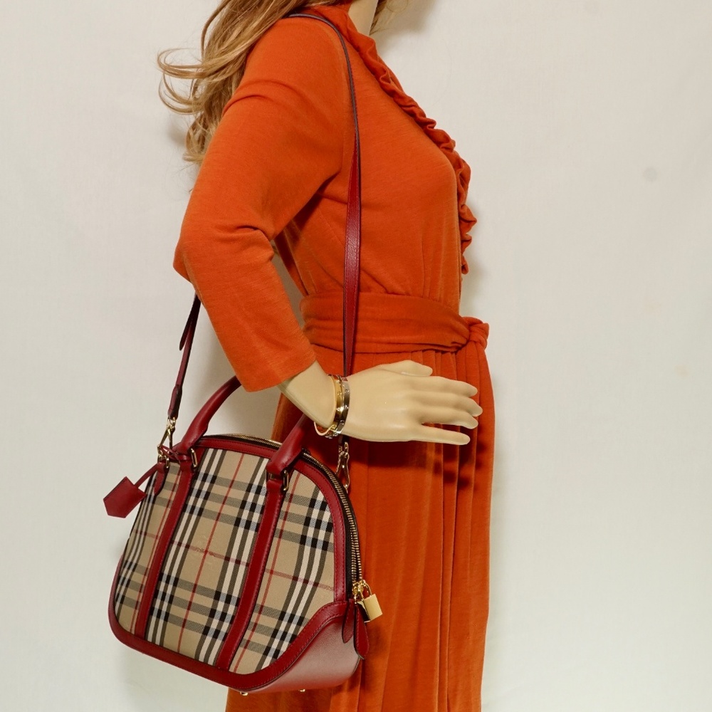 Brand NWT Burberry HorseferryCheck Bowling #796B70 - Picture 6 of 7
